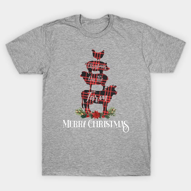 Merry Christmas From Xmas On The Farm T-Shirt by RKP'sTees